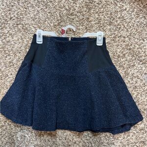 Alice + Olivia Navy and Black Skater mini Skirt